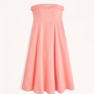 Abercrombie coral midi dress
